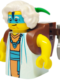 MRS. CASTILLO - REDDISH BROWN BACKPACK WITH PLANT AND FORK