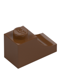 BRICK 1X2, OUTSIDE HALF ARCH, NO. 1