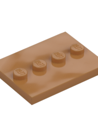 PLATE 3X4 WITH 4 KNOBS