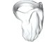 White Minifigure Beard; Rounded End